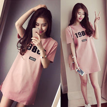 Load image into Gallery viewer, Korean New Fashion Long T-Shirt Dress