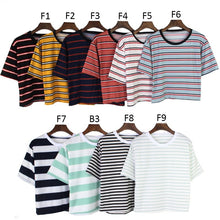 Load image into Gallery viewer, Korean Inspired Small Stripes Hanging Tee Summer Feels