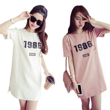 Load image into Gallery viewer, Korean New Fashion Long T-Shirt Dress